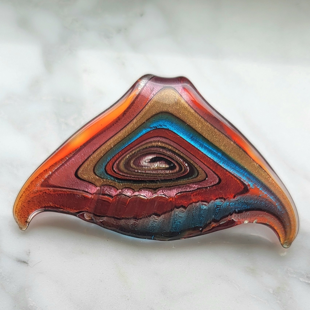 Multicolor Abstract Glass Brooch